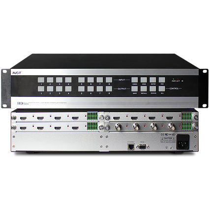 Шасси матричного коммутатора видеосигналов AVC-HD0808-2K
