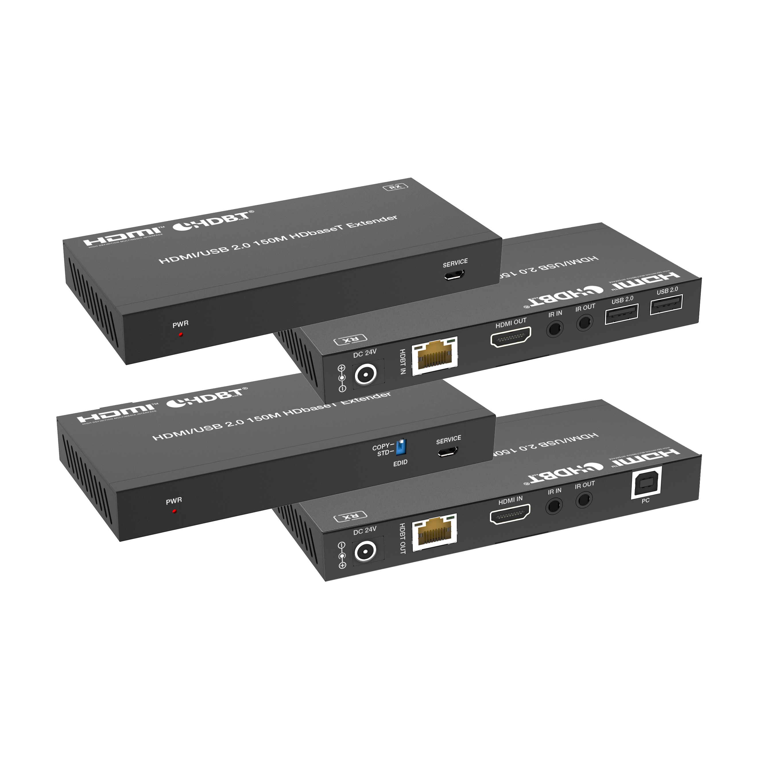 Передатчик и приемник сигнала HDMI 2.0b по HDBaseT Prestel EHD-4K100U