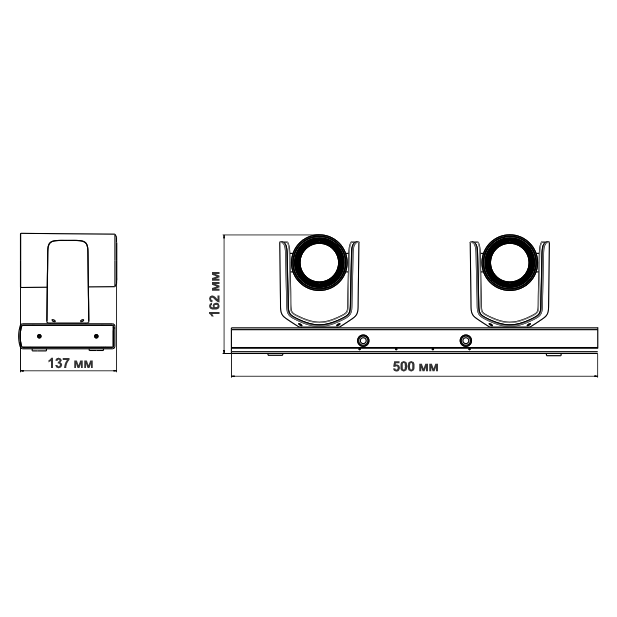 Интеллектуальная четырёхкамерная система Prestel HD-STC212 размеры